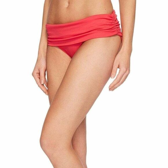 LAUREN RALPH LAUREN Beach‎ Club Ruched Hipster Bikini Bottoms 16 Raspberry NEW - Picture 4 of 5